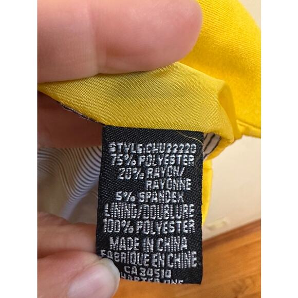 Jules & Leopold Mustard Yellow Blazer Tie Sleeve Women’s Medium - Picture 7 of 8